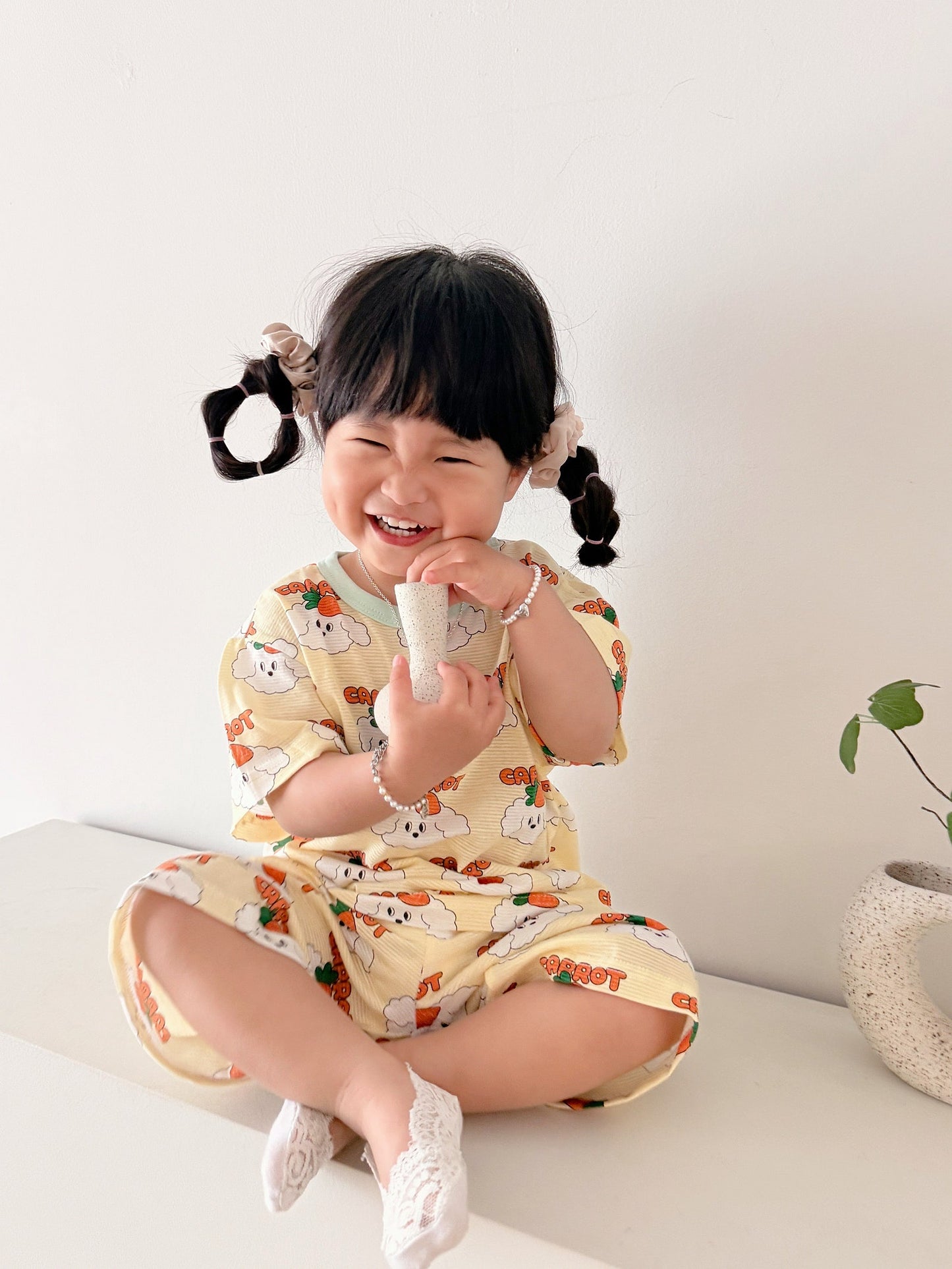 Summer Loose Fit Cotton Home Wear Set