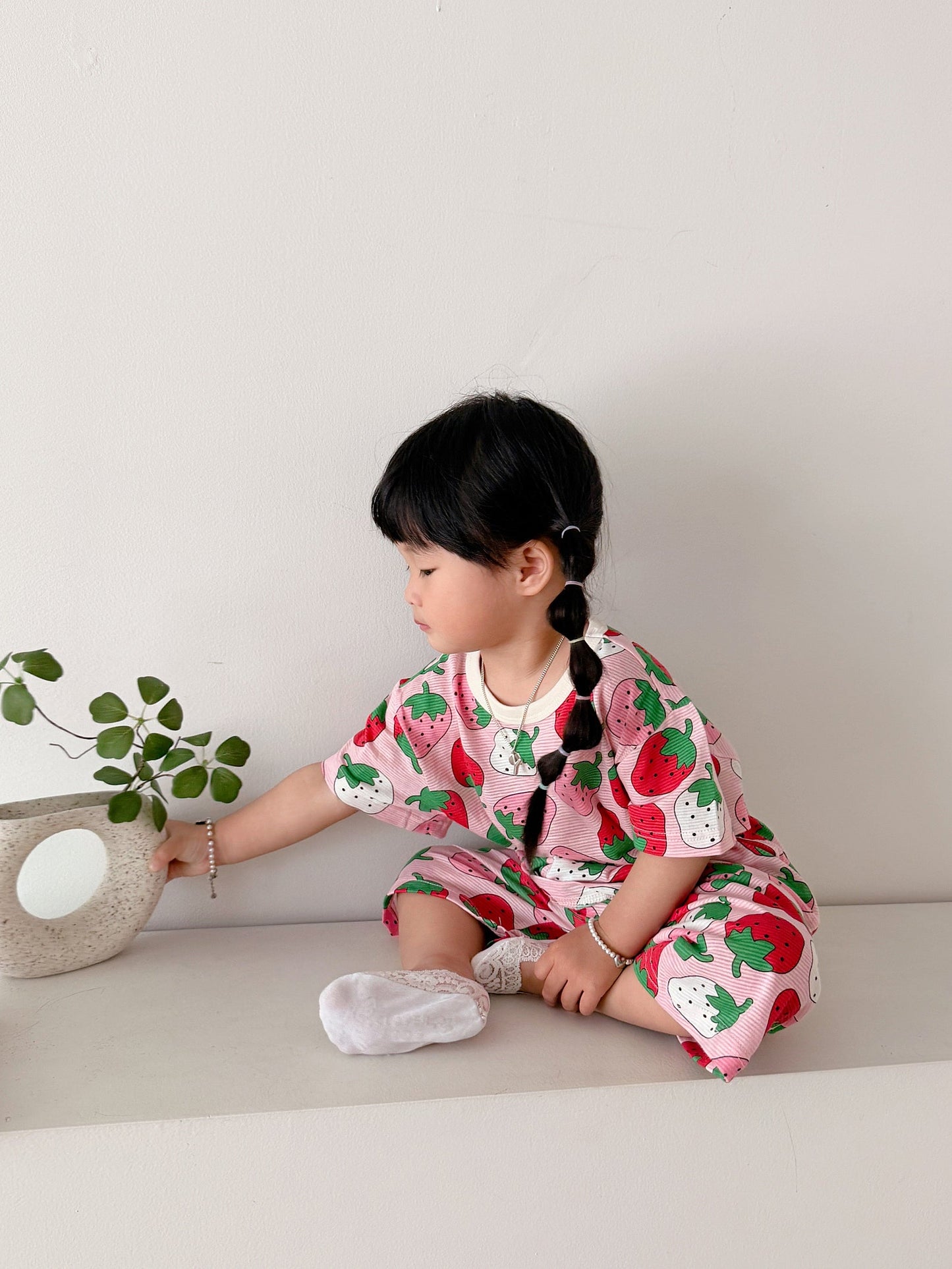 Summer Loose Fit Cotton Home Wear Set