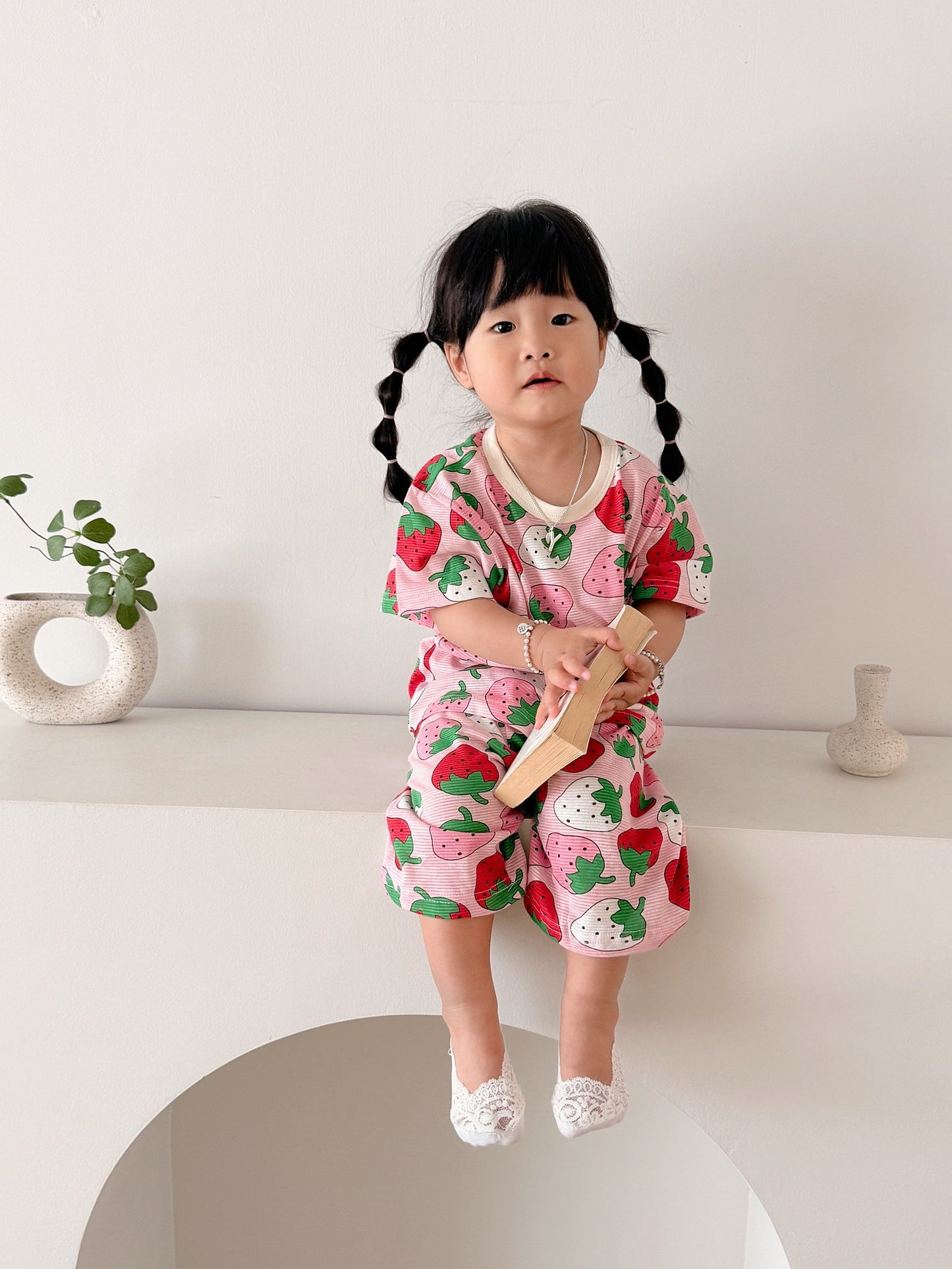 Summer Loose Fit Cotton Home Wear Set