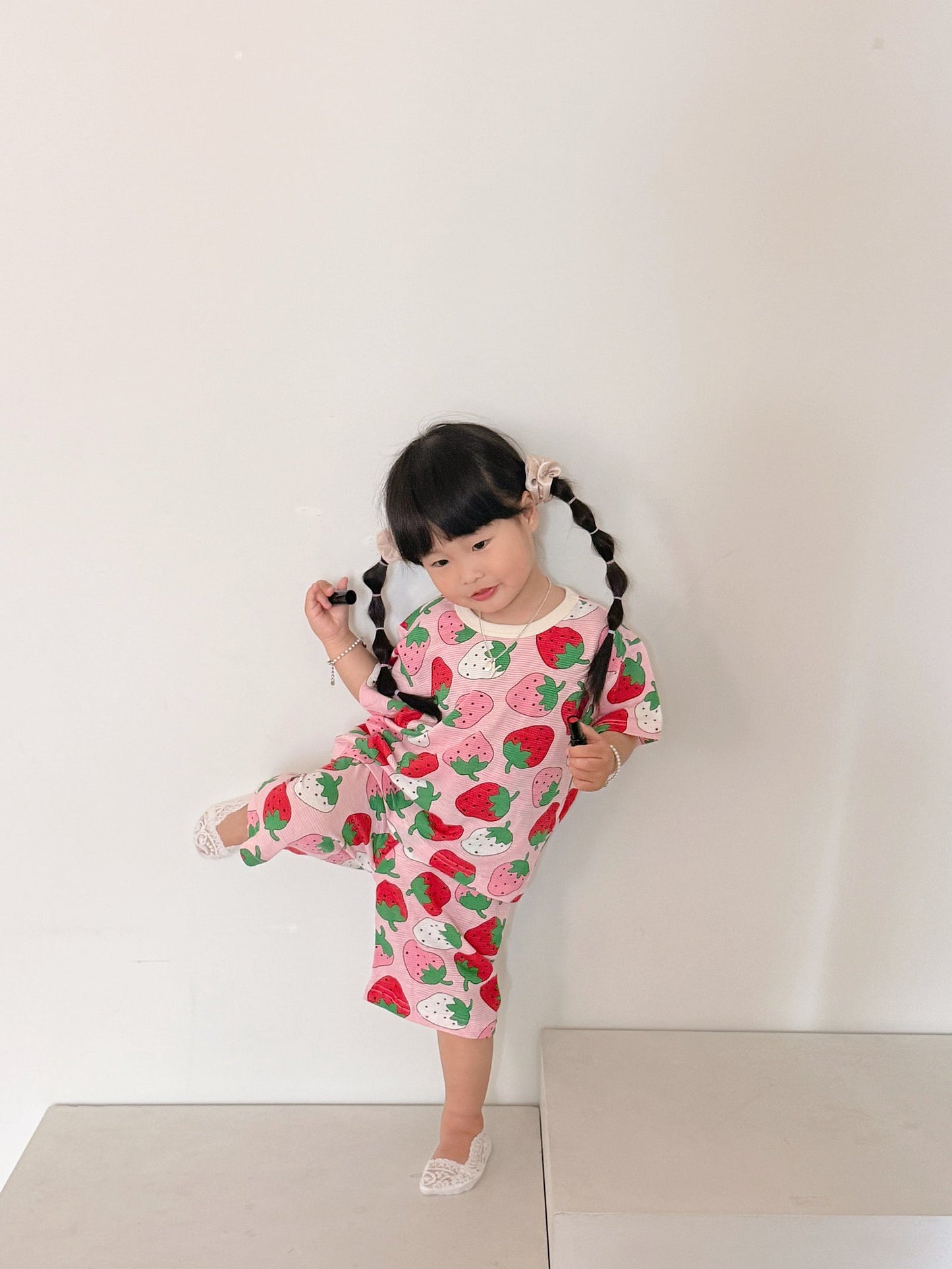 Summer Loose Fit Cotton Home Wear Set