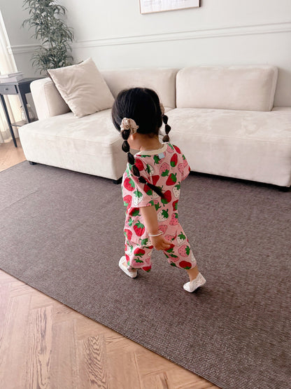 Summer Loose Fit Cotton Home Wear Set