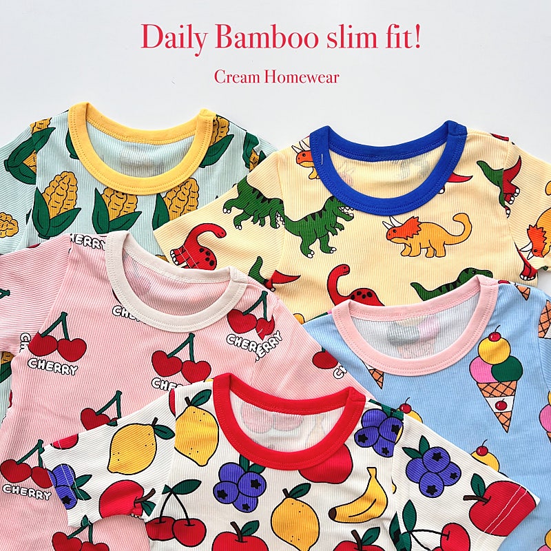 Sweet Bamboo Ribbed Home Wear Set