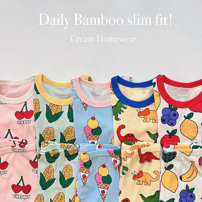 Sweet Bamboo Ribbed Home Wear Set