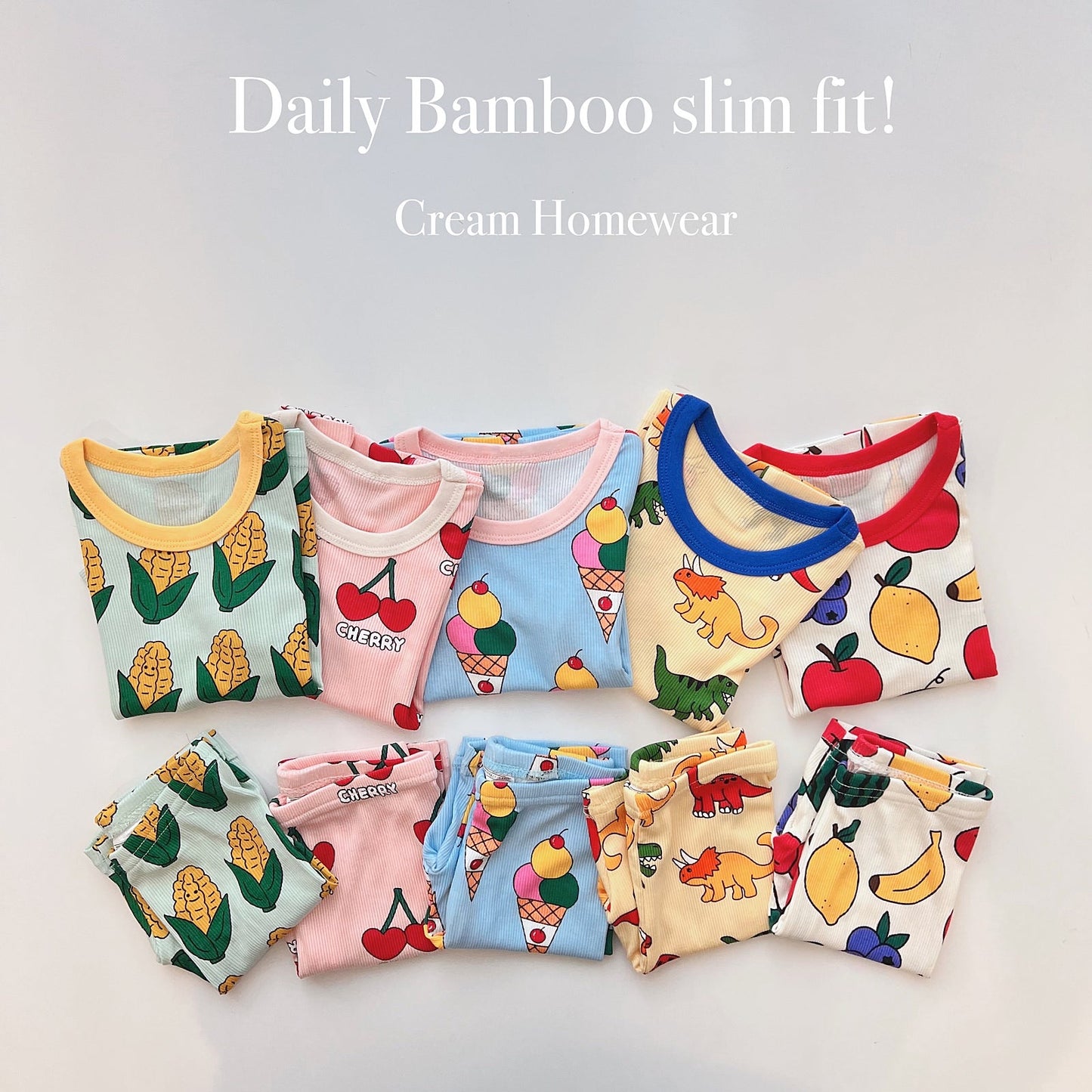Sweet Bamboo Ribbed Home Wear Set