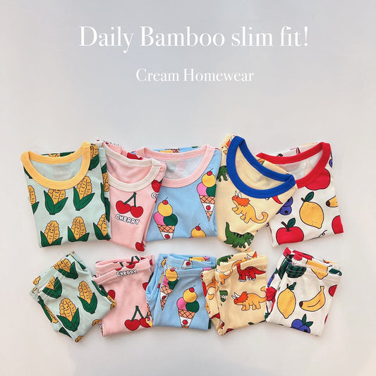 Sweet Bamboo Ribbed Home Wear Set