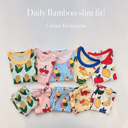 Sweet Bamboo Ribbed Home Wear Set