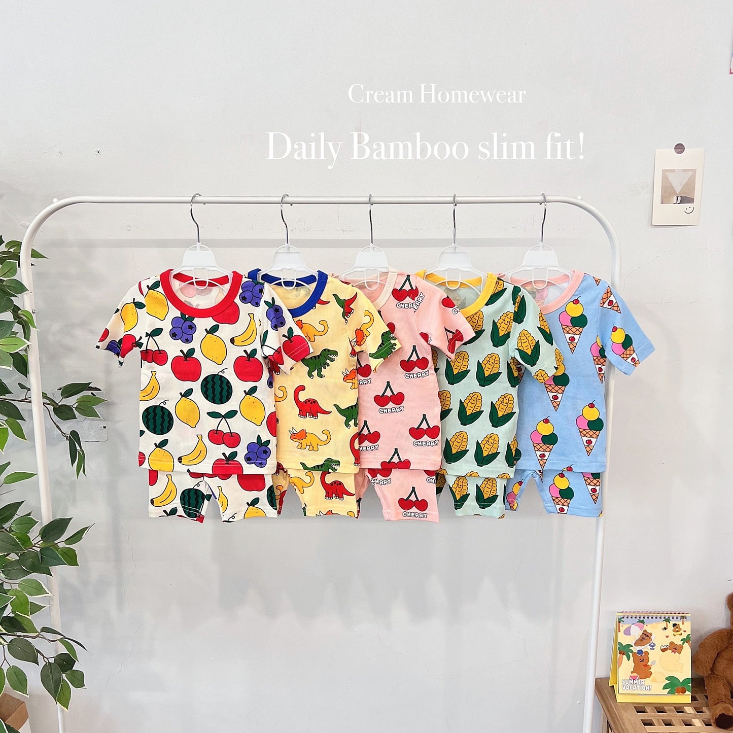 Sweet Bamboo Ribbed Home Wear Set