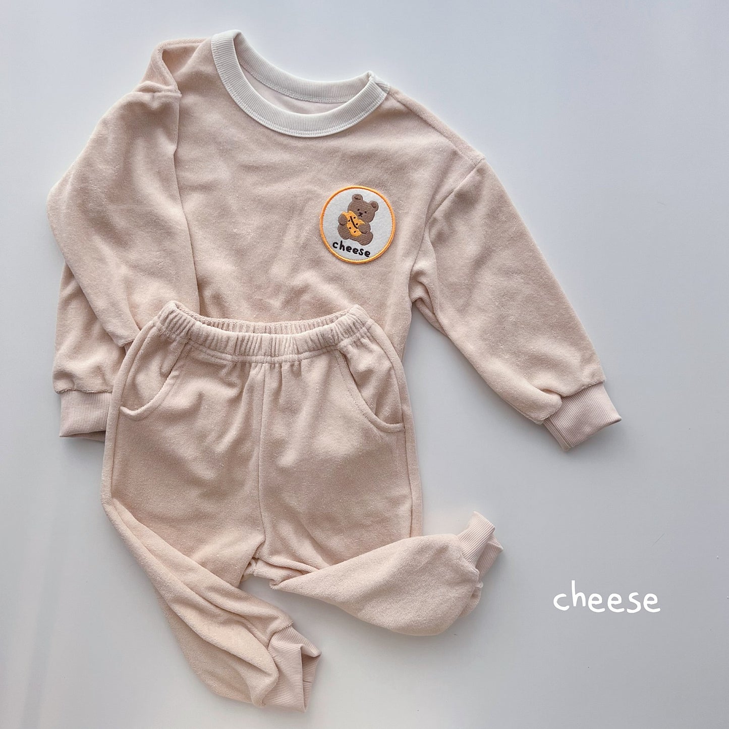 Cheese Terry Top Bottom Set