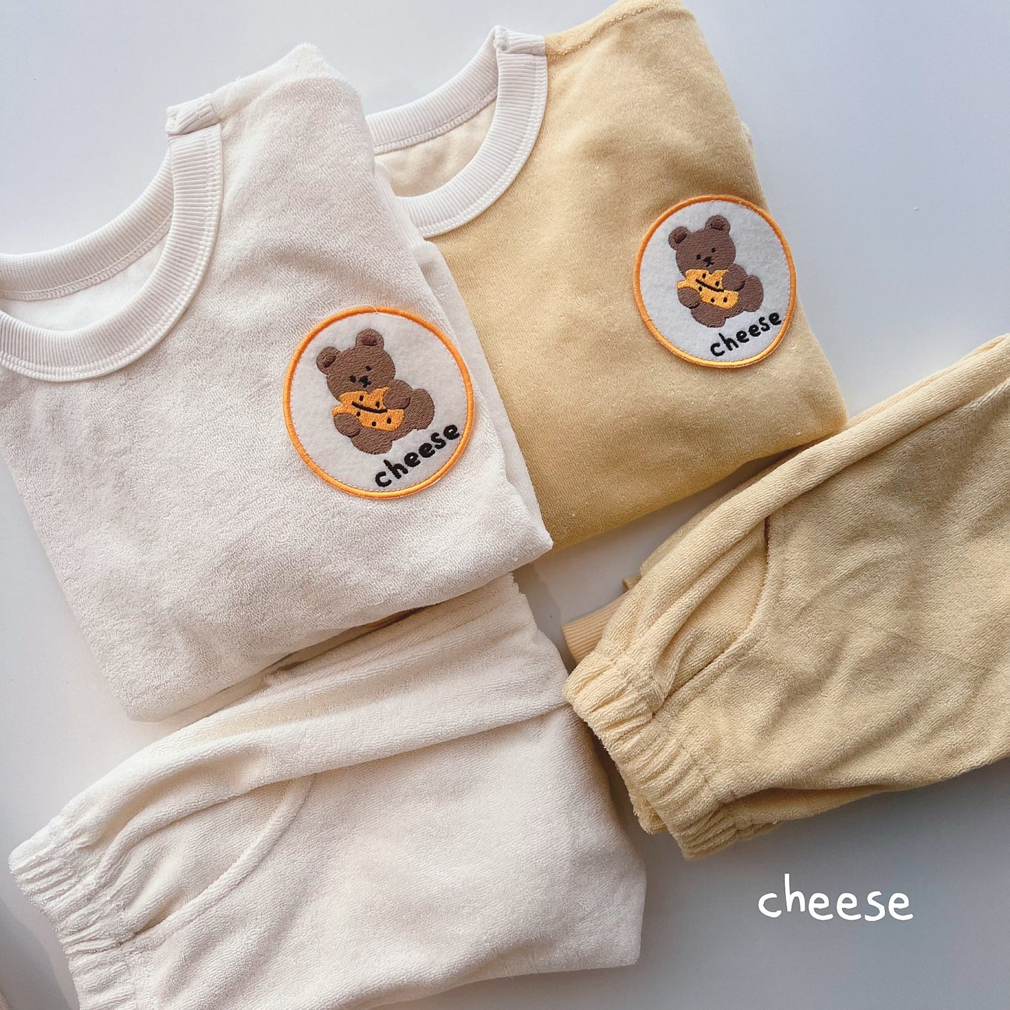 Cheese Terry Top Bottom Set