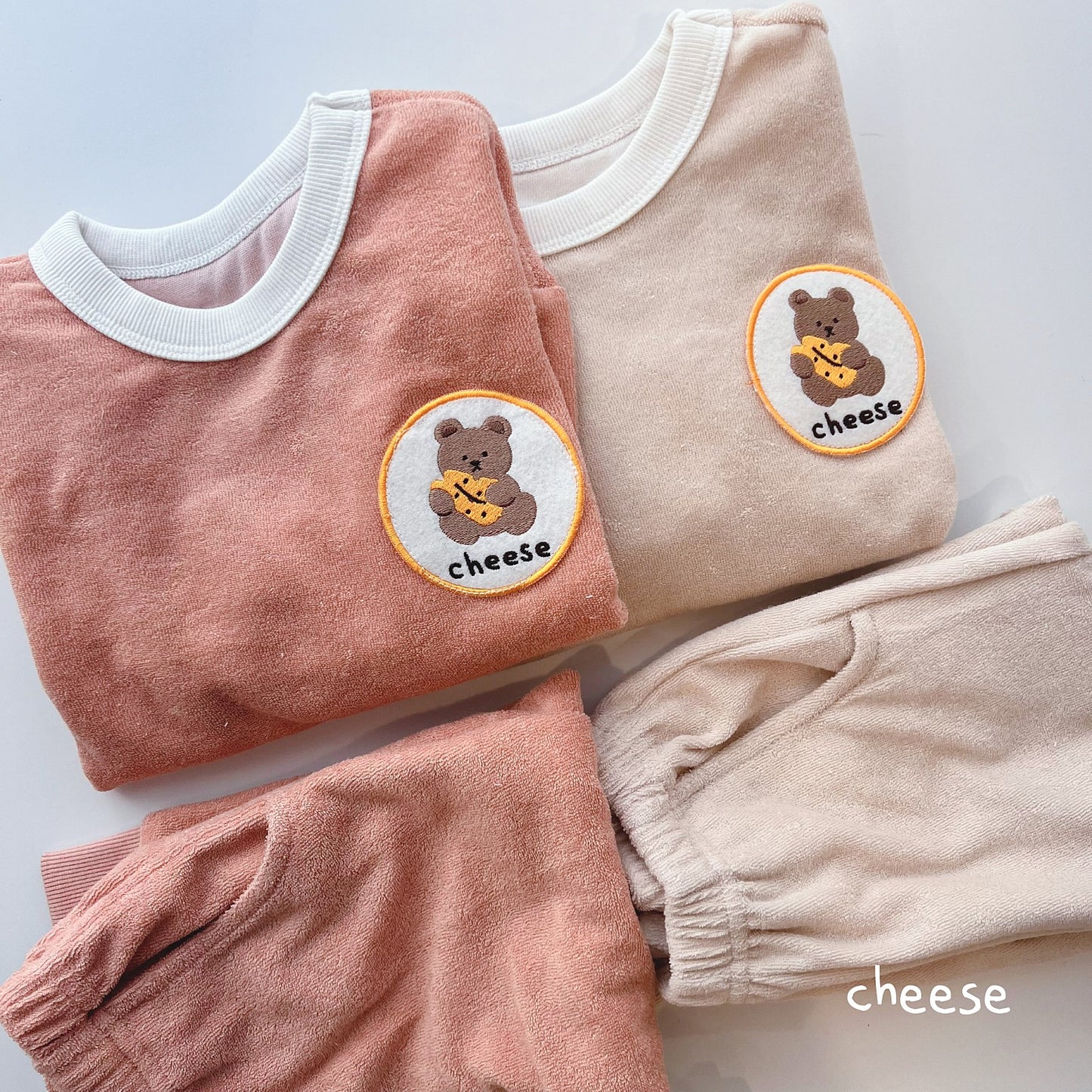 Cheese Terry Top Bottom Set