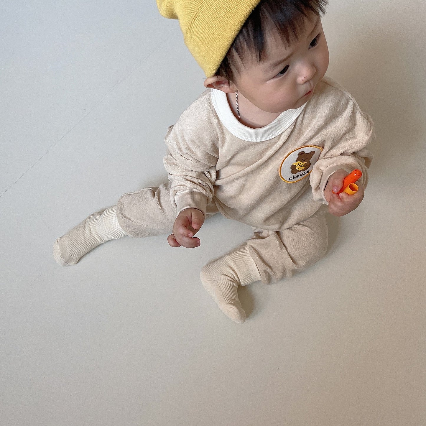 Cheese Terry Top Bottom Set