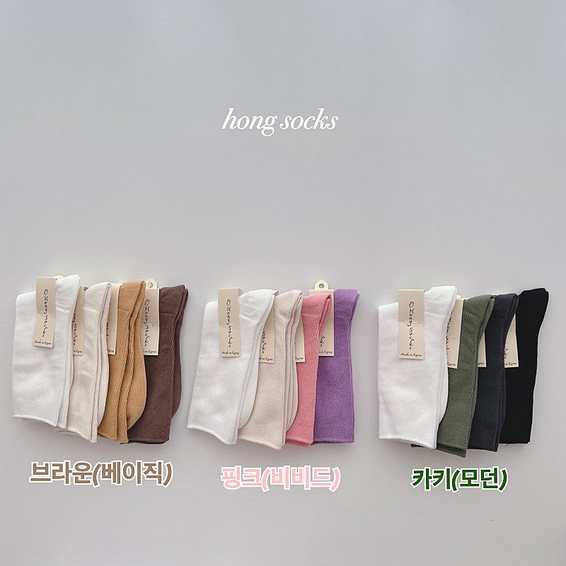 Hong Mom Socks Set [Pink Vivid Set]