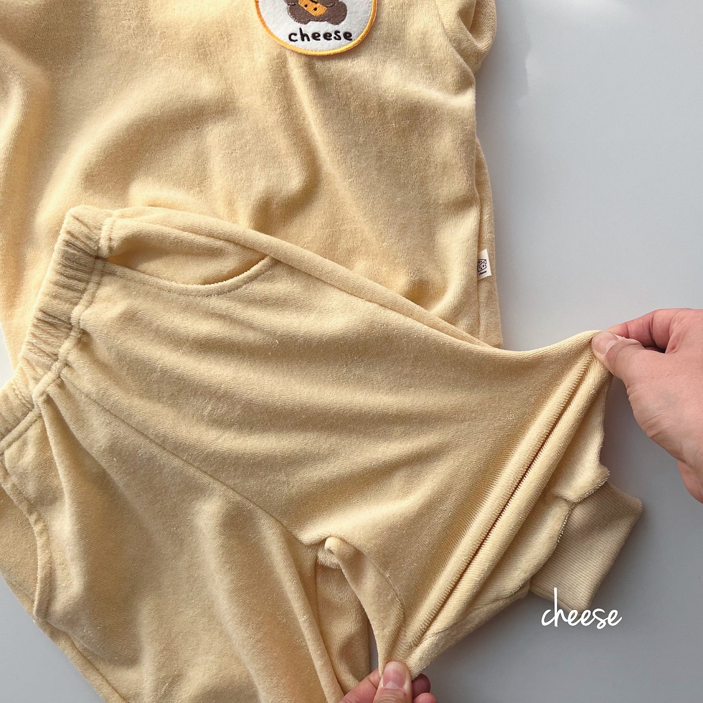 Cheese Terry Top Bottom Set
