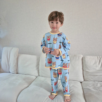 [Cream] Cotton Loose Fit Home Wear Set