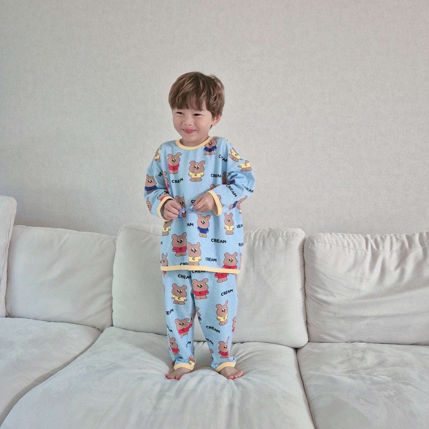 [Cream] Cotton Loose Fit Home Wear Set