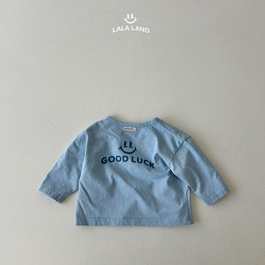 Good Luck Baby T-Shirts [Blue/Baby S(-6m)]