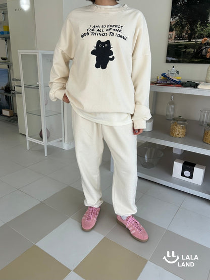 Miu Mom Sweatshirts [Cream]