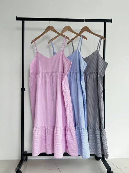 Stripe Dress [Blue/Mom Size]