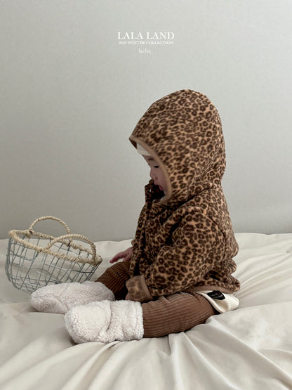 [PRE-ORDER] Leopard Fleece Baby Cardigan