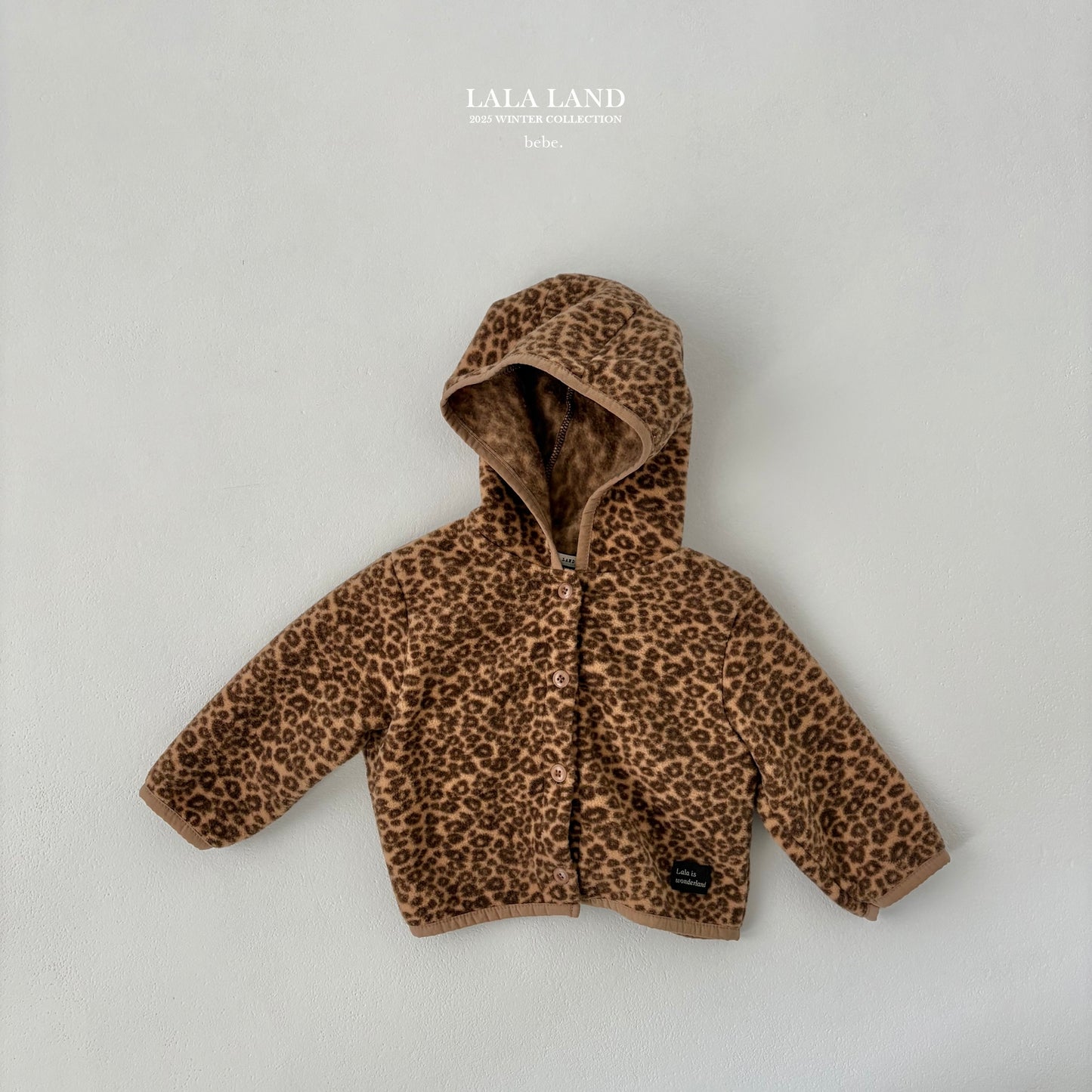 [PRE-ORDER] Leopard Fleece Baby Cardigan