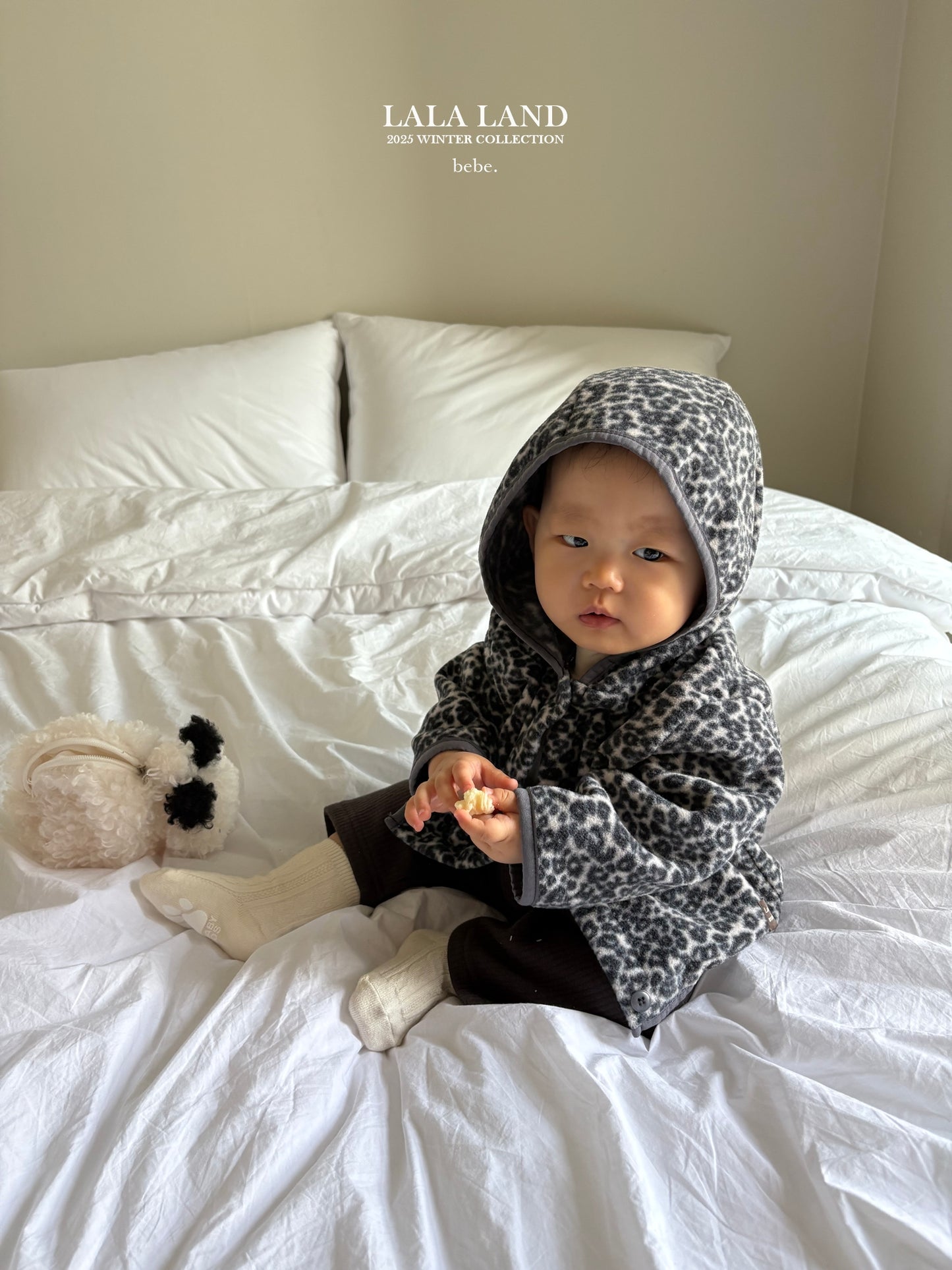 [PRE-ORDER] Leopard Fleece Baby Cardigan