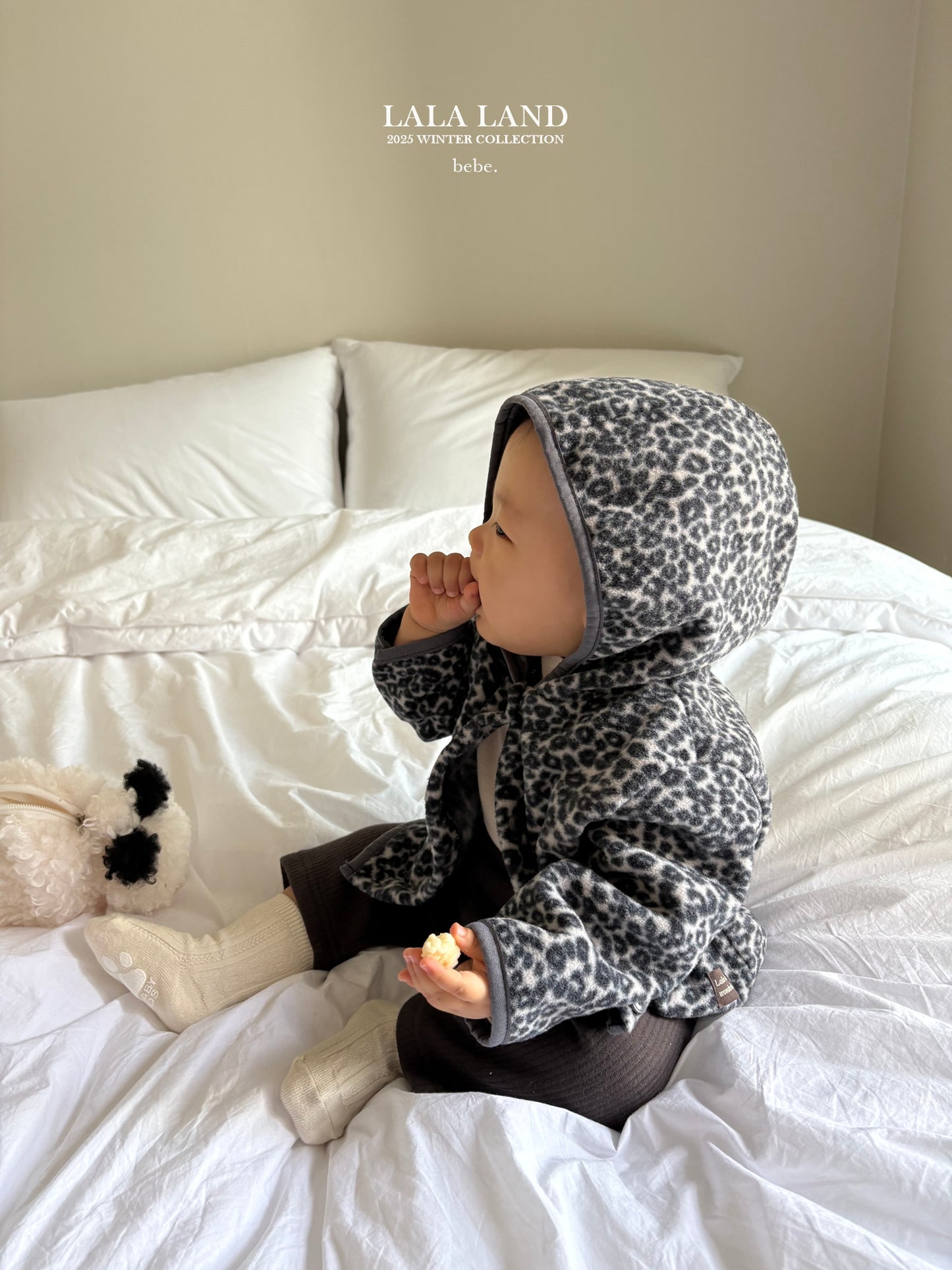 [PRE-ORDER] Leopard Fleece Baby Cardigan