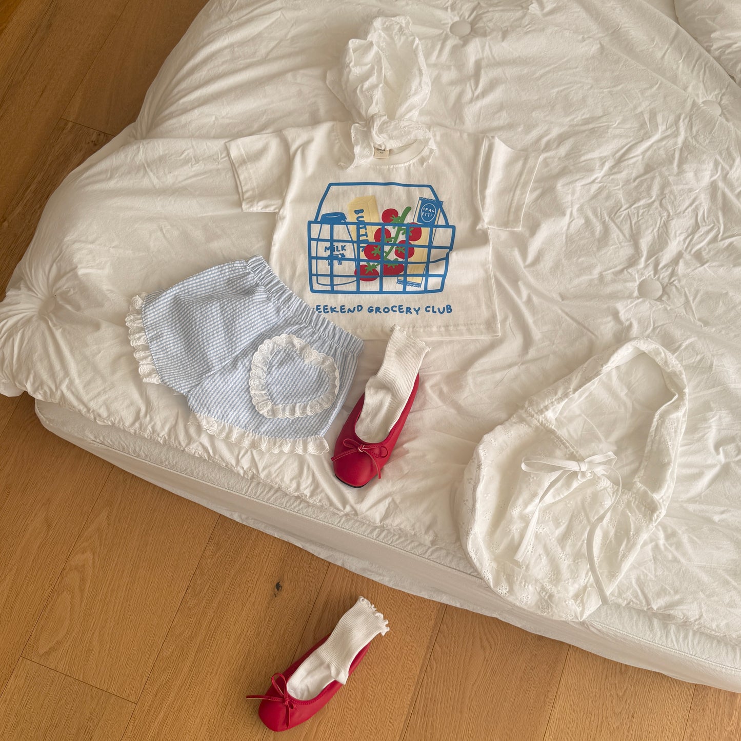 Basket T-Shirts [Ivory/M(4-5yr)]