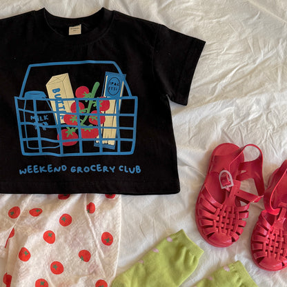 Basket T-Shirts [Ivory/M(4-5yr)]