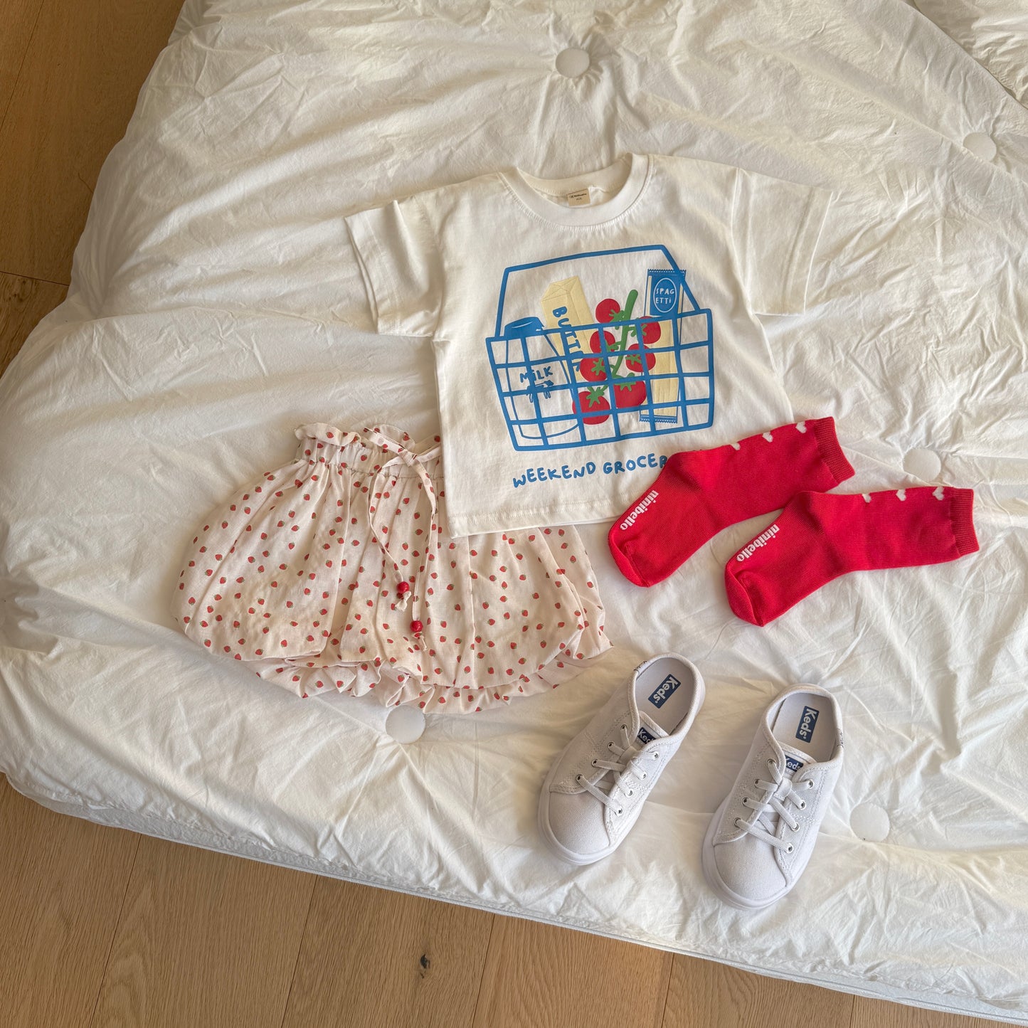 Basket T-Shirts [Ivory/M(4-5yr)]