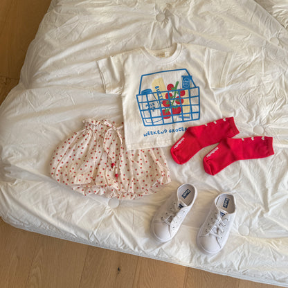 Basket T-Shirts [Ivory/M(4-5yr)]