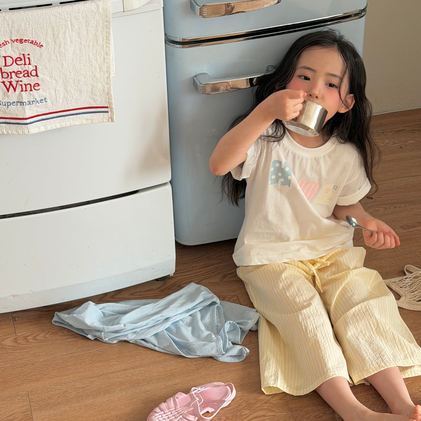 Pastel Home T-Shirts [Ivory/XS(2-3yr)]