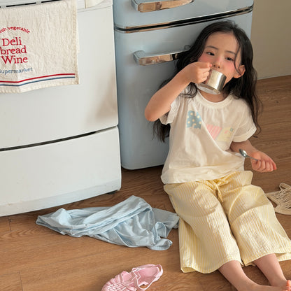 Pastel Home T-Shirts [Ivory/XS(2-3yr)]