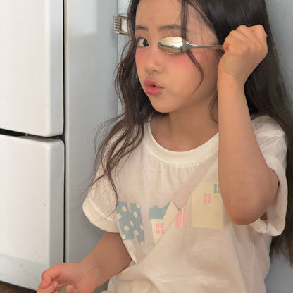 Pastel Home T-Shirts [Ivory/XS(2-3yr)]