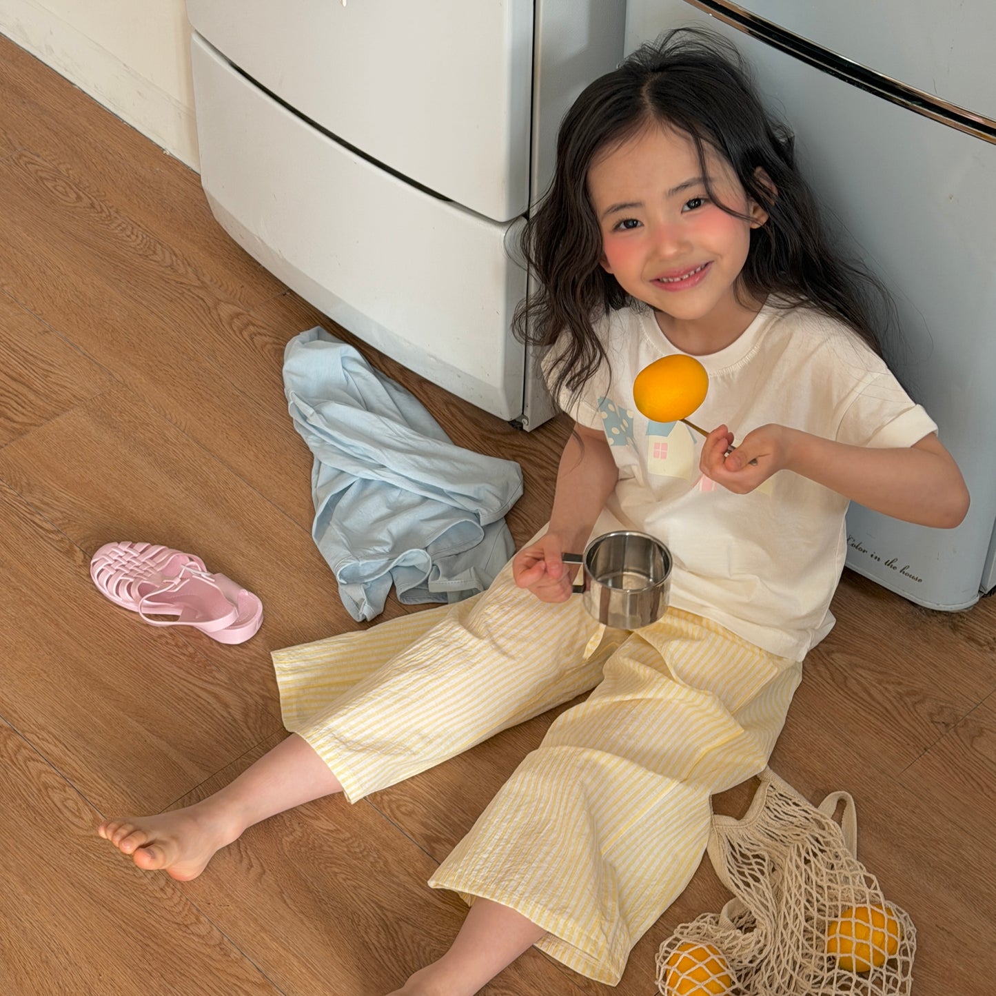 Pastel Home T-Shirts [Ivory/XS(2-3yr)]