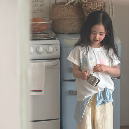 Pastel Home T-Shirts [Ivory/XS(2-3yr)]