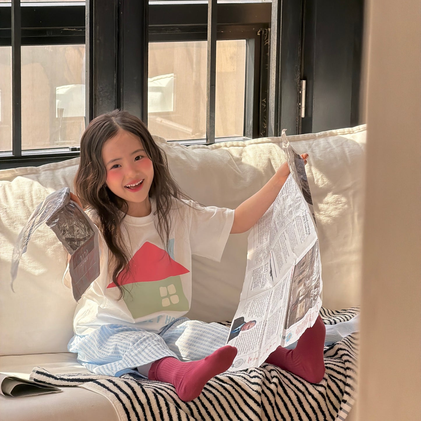 Sweet Home T-Shirts [Ivory/XS(2-3yr), M(4-5yr)]