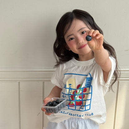 Basket T-Shirts [Ivory/M(4-5yr)]