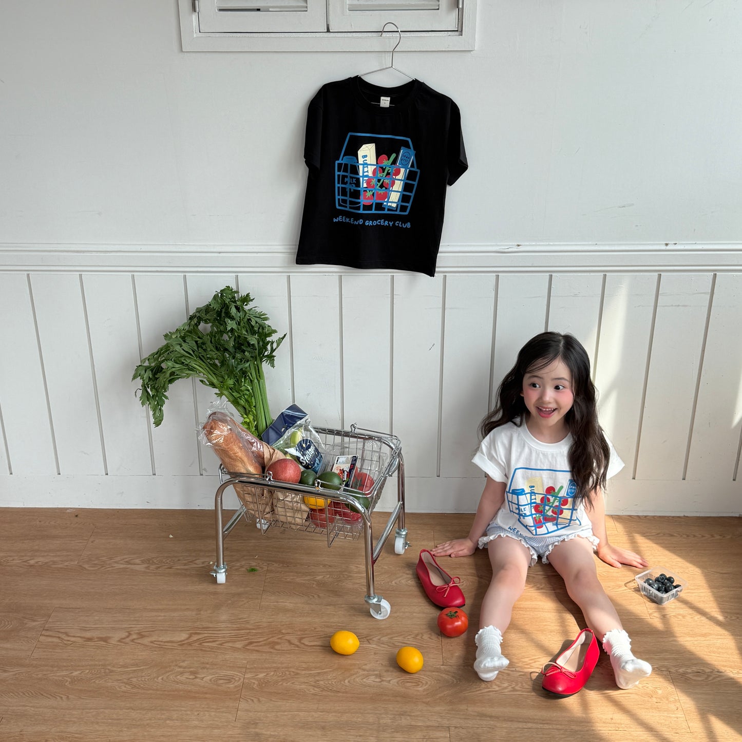 Basket T-Shirts [Ivory/M(4-5yr)]