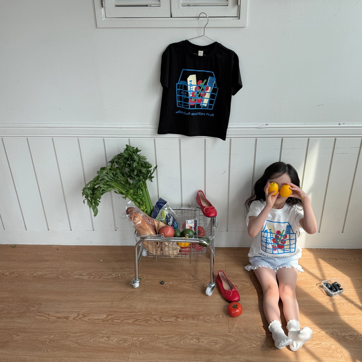 Basket T-Shirts [Ivory/M(4-5yr)]