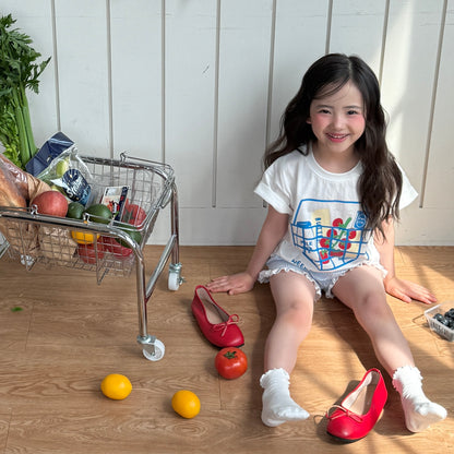 Basket T-Shirts [Ivory/M(4-5yr)]