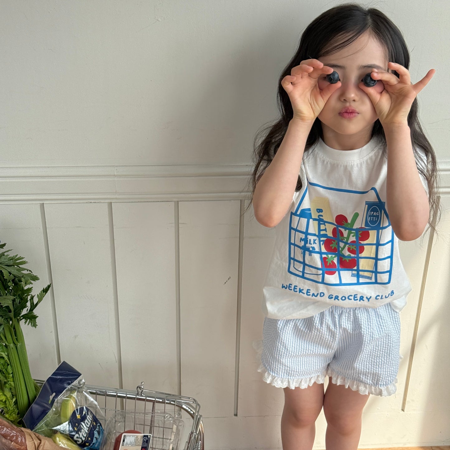 Basket T-Shirts [Ivory/M(4-5yr)]