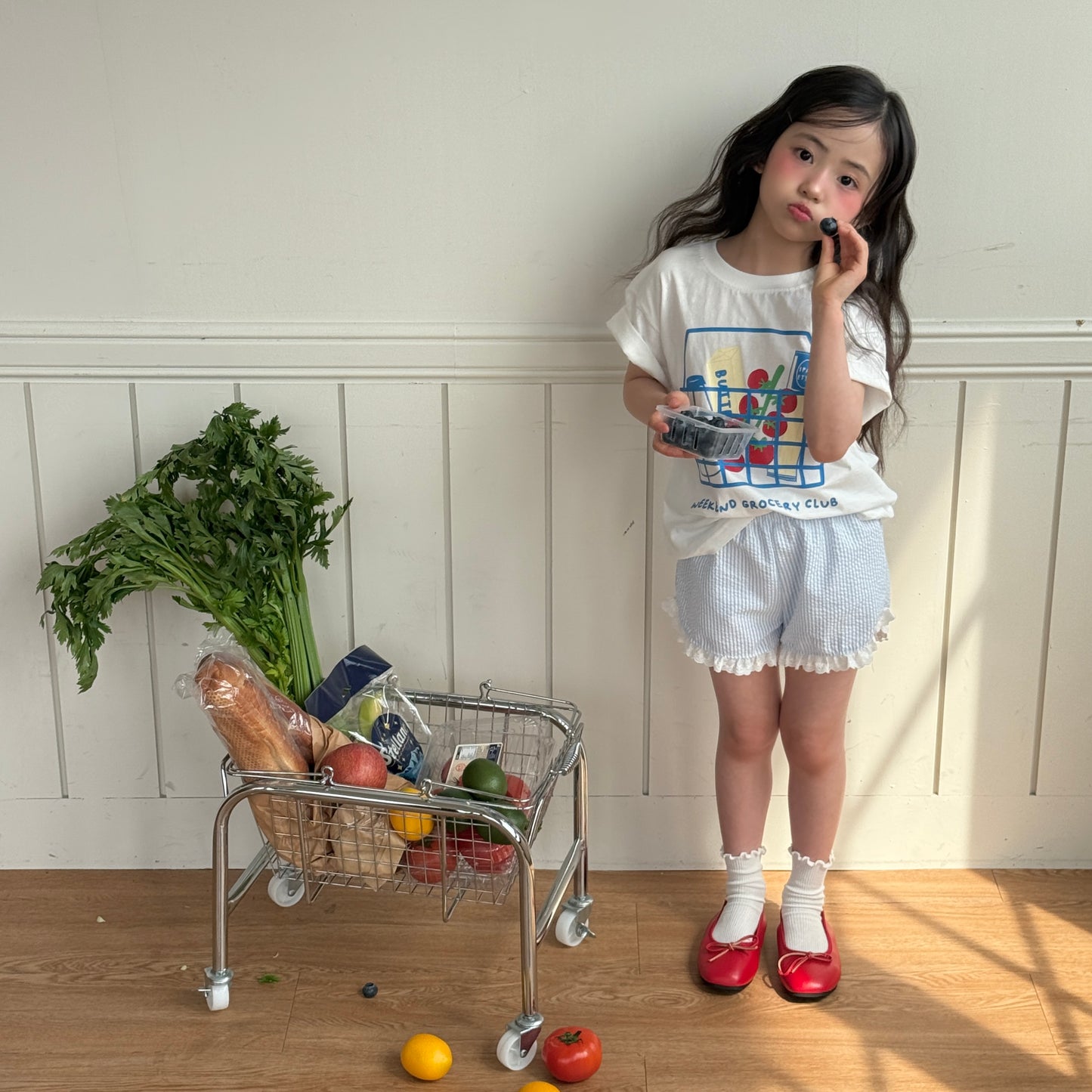 Basket T-Shirts [Ivory/M(4-5yr)]