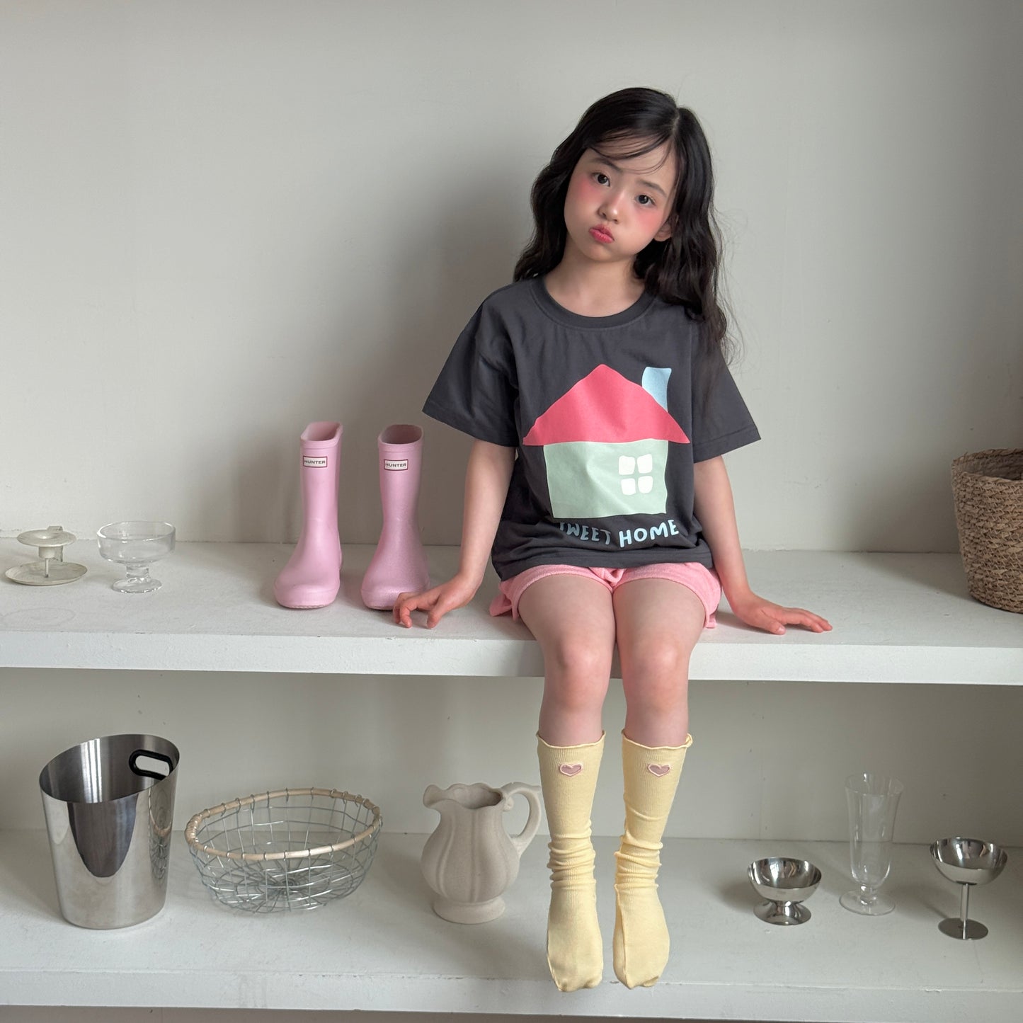 Sweet Home T-Shirts [Ivory/XS(2-3yr), M(4-5yr)]