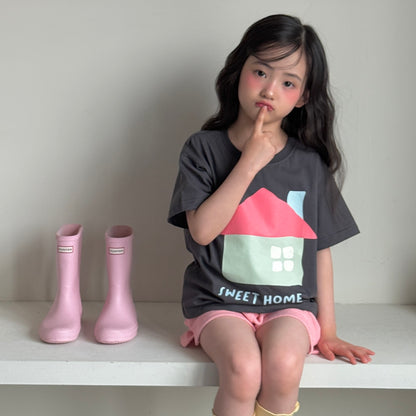 Sweet Home T-Shirts [Ivory/XS(2-3yr), M(4-5yr)]
