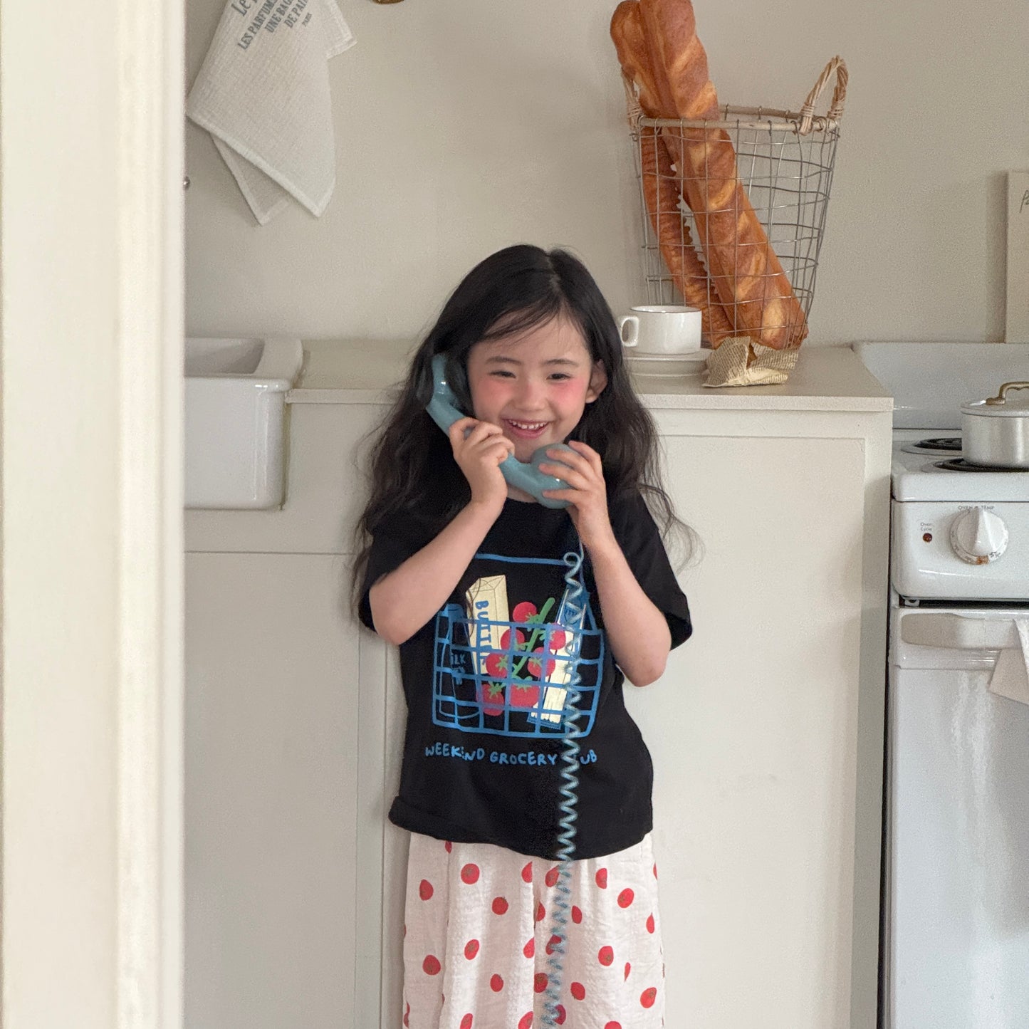 Basket T-Shirts [Ivory/M(4-5yr)]