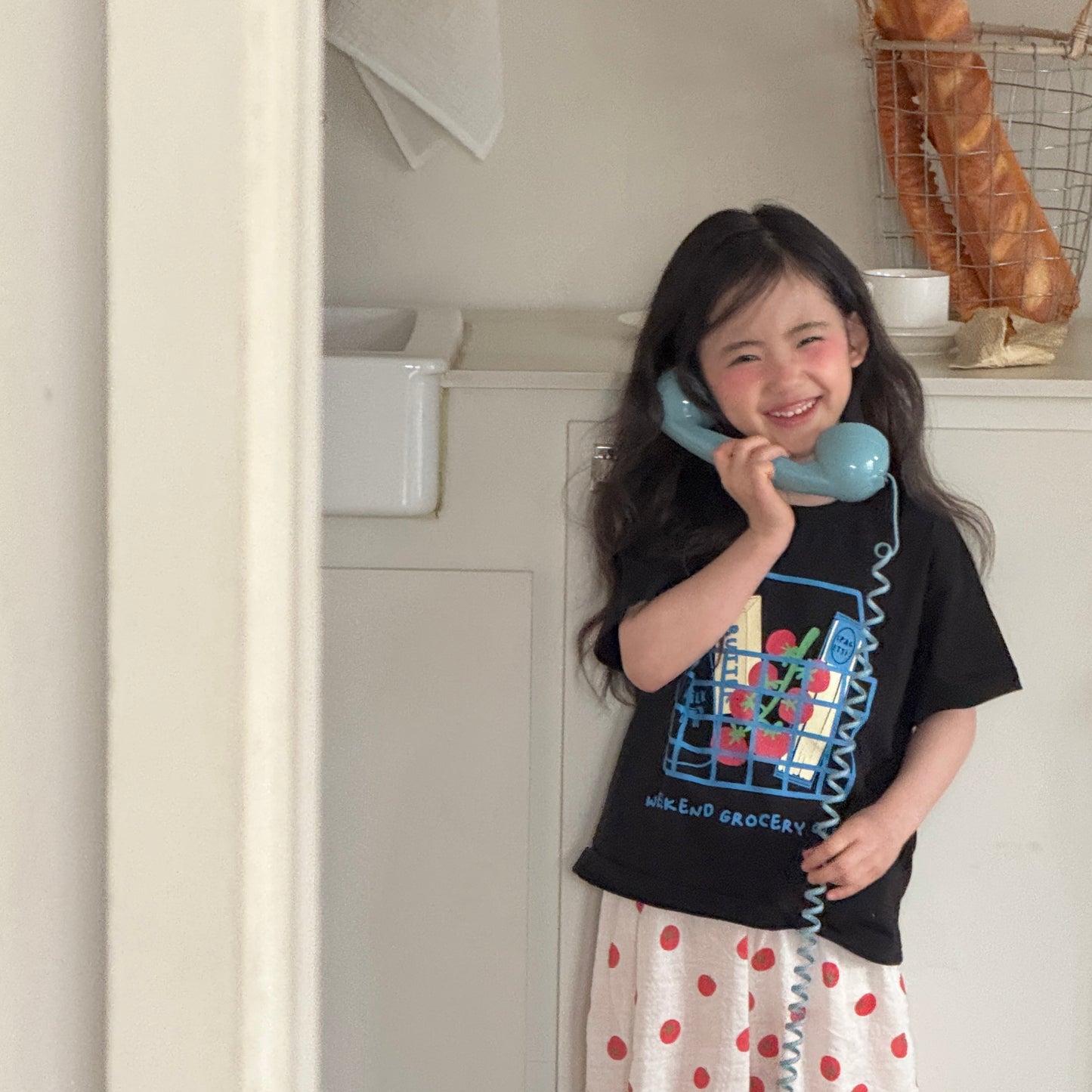 Basket T-Shirts [Ivory/M(4-5yr)]
