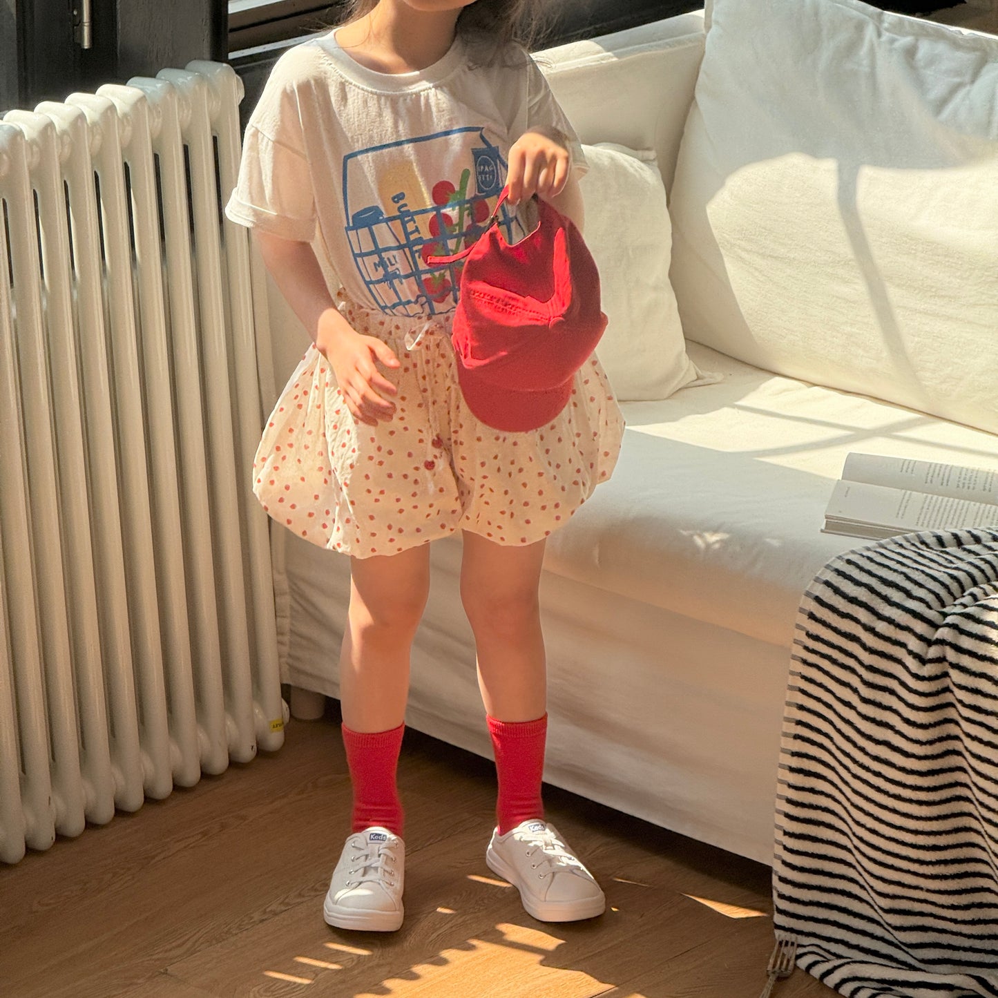 Basket T-Shirts [Ivory/M(4-5yr)]