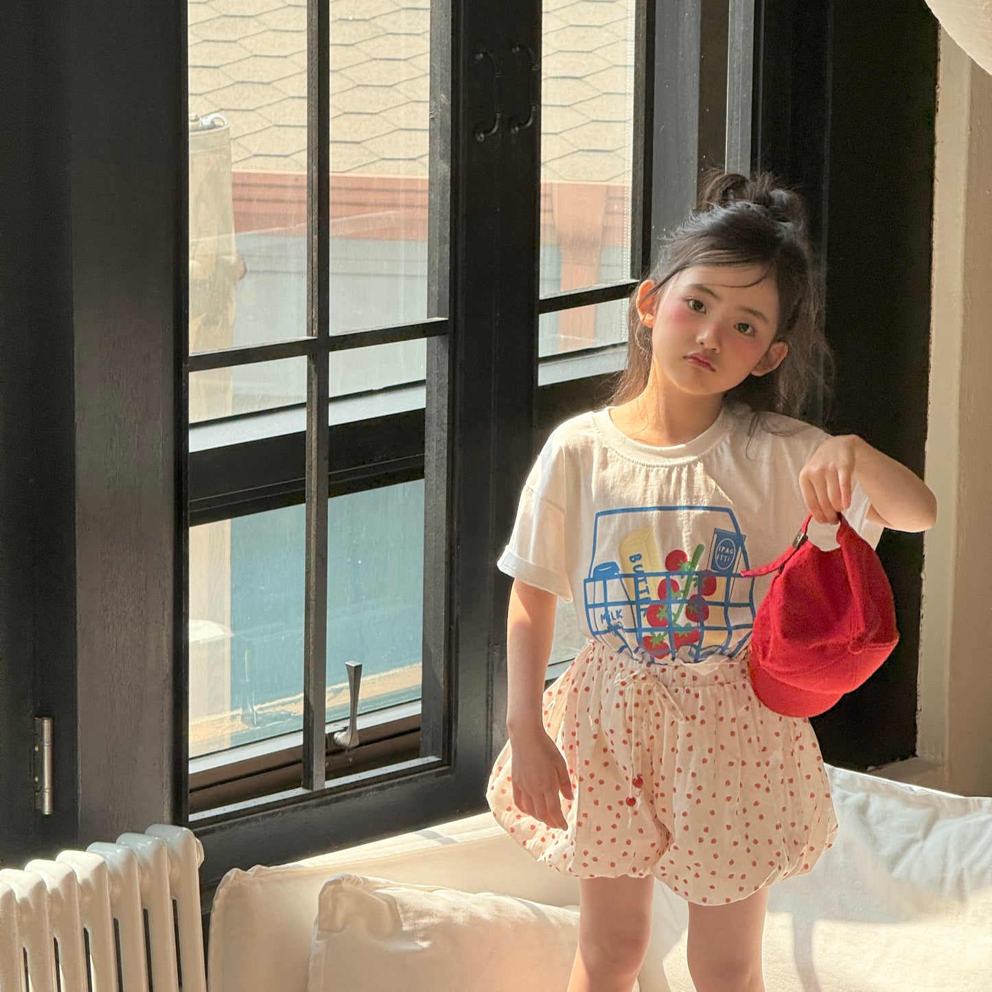 Basket T-Shirts [Ivory/M(4-5yr)]