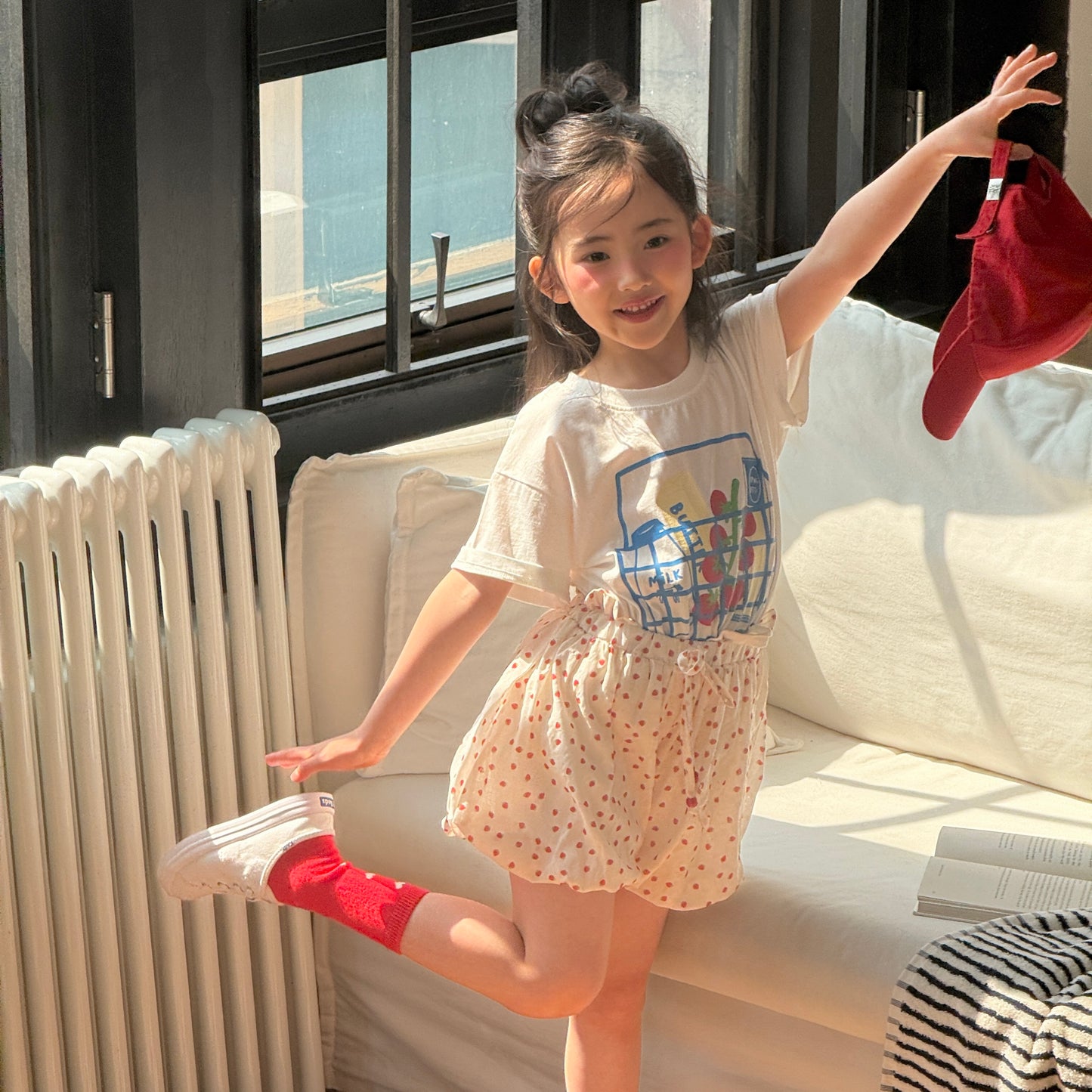 Basket T-Shirts [Ivory/M(4-5yr)]
