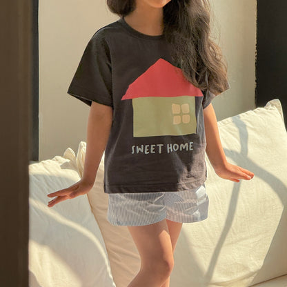 Sweet Home T-Shirts [Ivory/XS(2-3yr), M(4-5yr)]